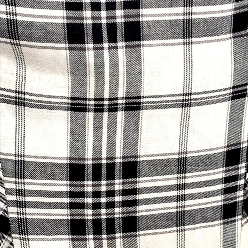 Vintage America Blues Embroidered Plaid  Button Down Shirt